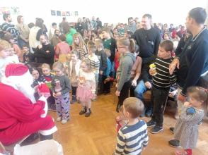 A Mikulás a gyerek-istentiszteleten