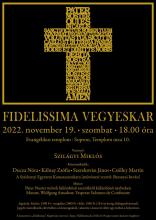 A Fidelissima Vegyeskar belépőjegyes koncertje