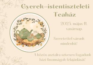 Gyerek-istentiszteleti teaház májusban