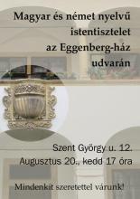 Istentisztelet az Eggenberg-ház udvarán