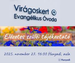 Szülői tájékoztató a Virágoskert Evangélikus Óvodáról