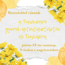 Tanévzáró gyerek-istentisztelet teaházzal