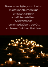 Balfi temetői áhítat