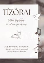  „Tízórai” – lelki táplálék mindannyiunknak istentisztelet novemberben