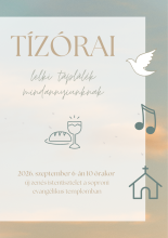  „Tízórai” – lelki táplálék mindannyiunknak istentisztelet szeptemberben